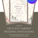 FREE Delicate Garden Wedding Invitations