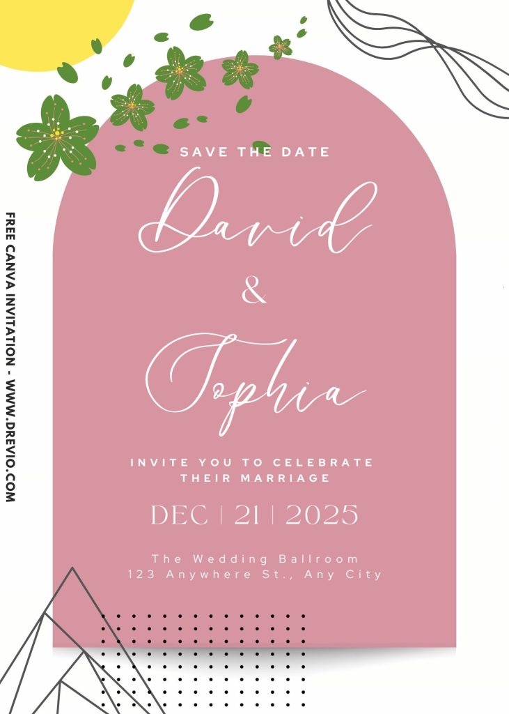 editable-asymmetric floral-wedding-invite-template-free