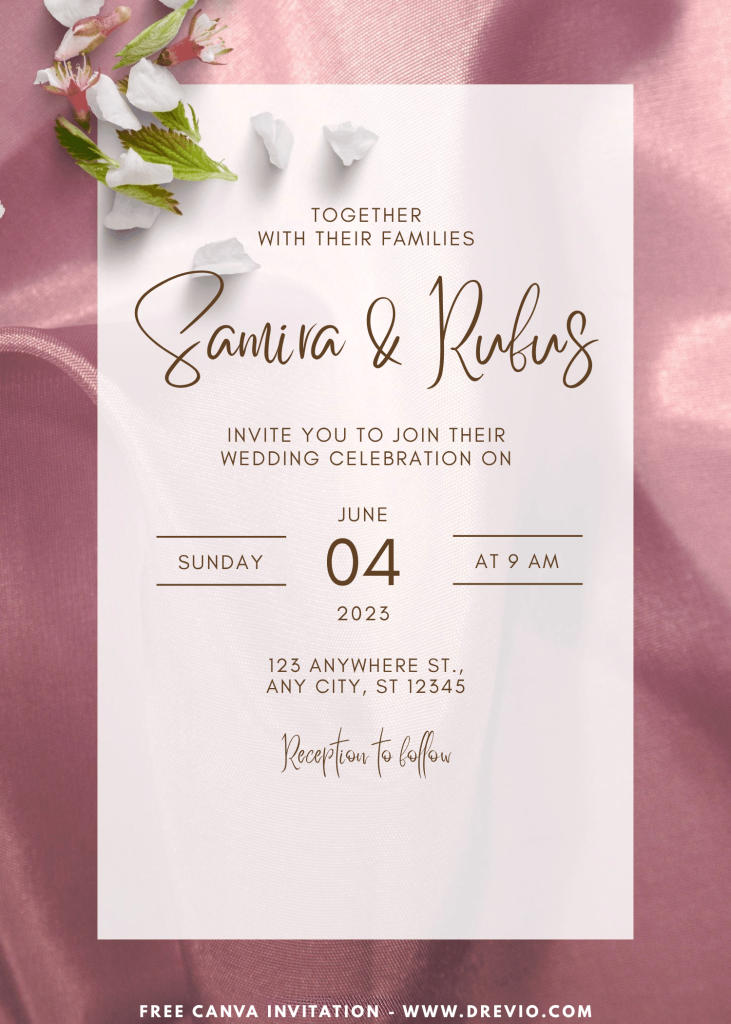 editable-cherry blossom-sakura petals-wedding-invite-template-free