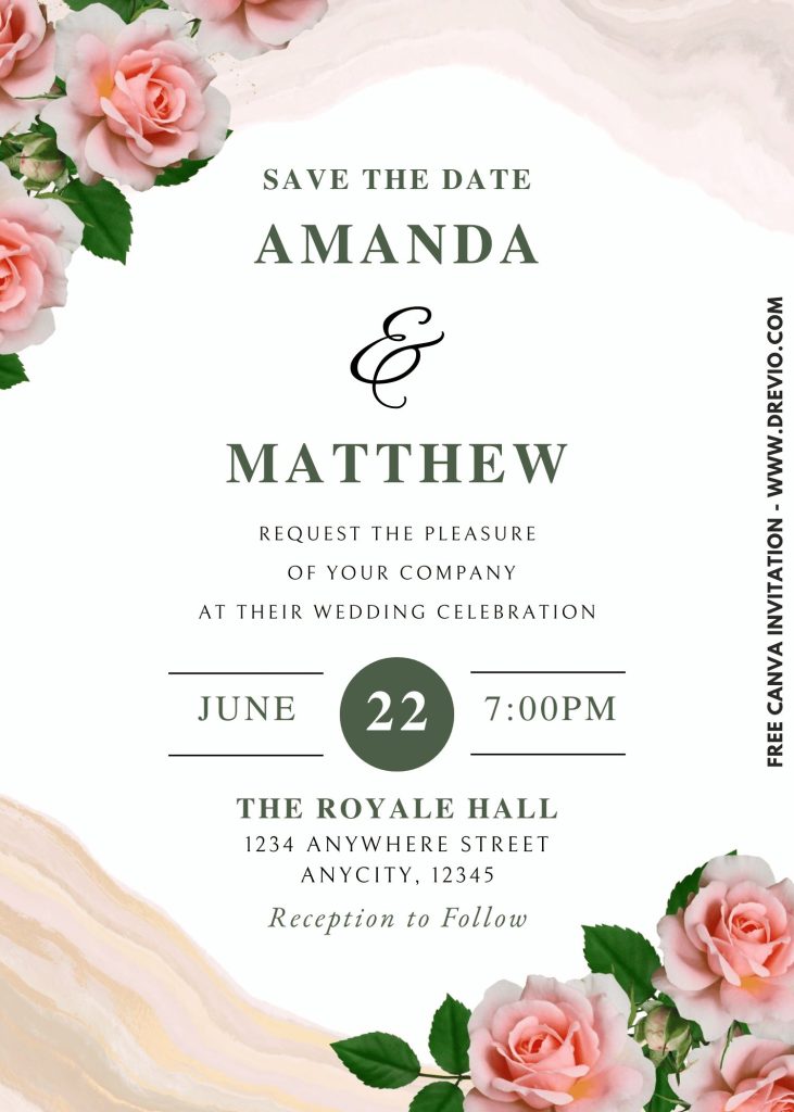 editable-marble floral-wedding-invite-template-free