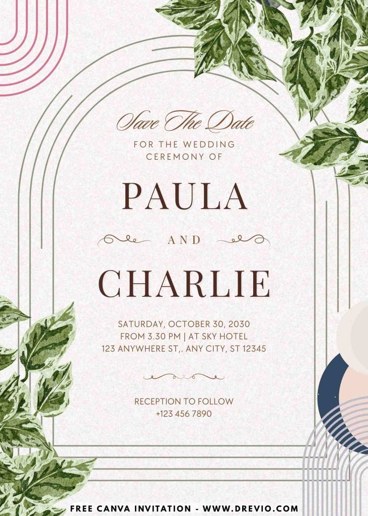 editable-minimalist-aesthetic greenery-wedding-invite-template-free