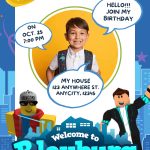 FREE Welcome to Bloxburg Birthday Invitations