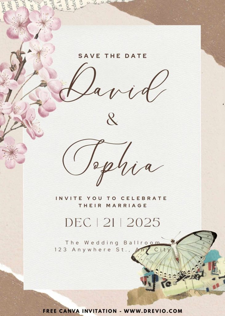 editable-watercolor-collage floral-wedding-invite-template-free