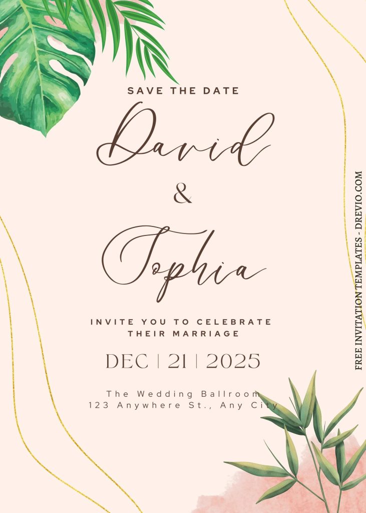 elegant-tropical hawaiian-island-hawaiian-wedding-invite-template-free-canva