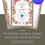 FREE Floral Frame Wedding Invitations