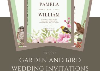 floral-garden and bird-wedding-invitation-template-free-canva