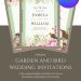 floral-garden and bird-wedding-invitation-template-free-canva
