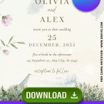 Free Tropical Garden Wedding Invitations
