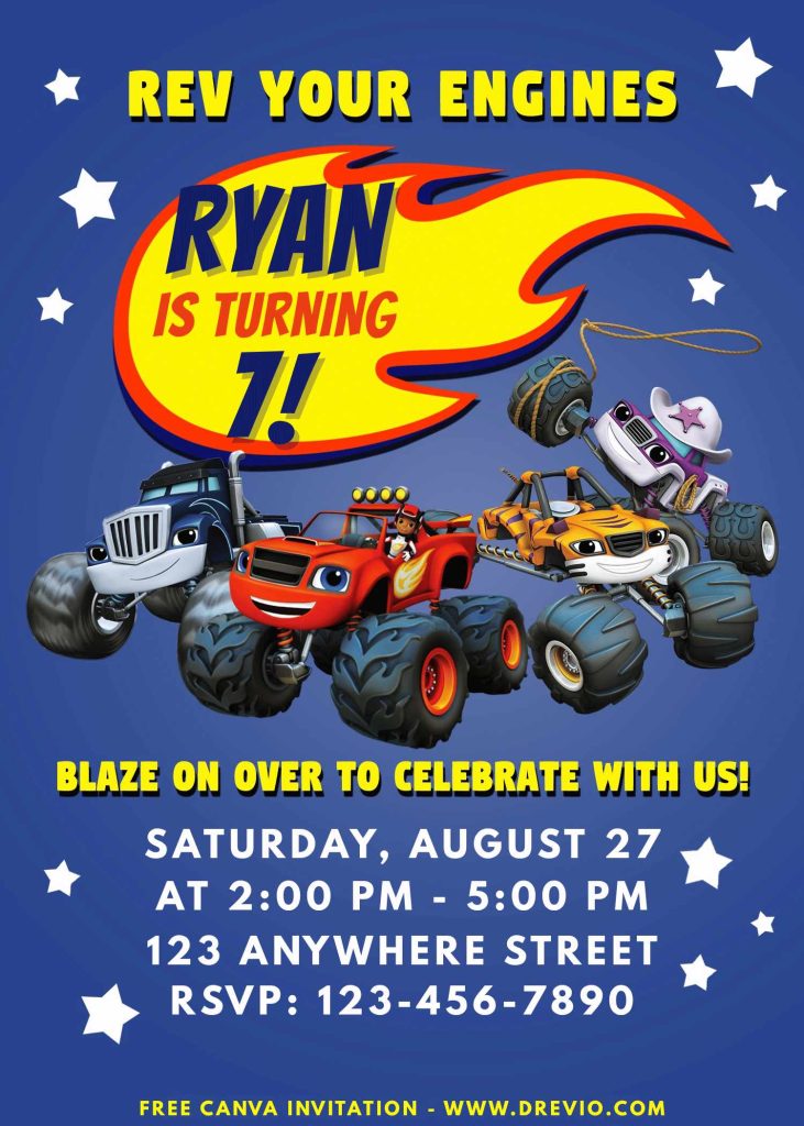 free-blaze and monster truck-birthday-invitation-template-canva