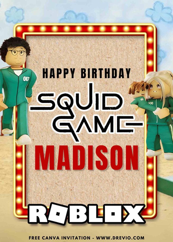free-diy-roblox-sky squid game-birthday-invitation-template-canva