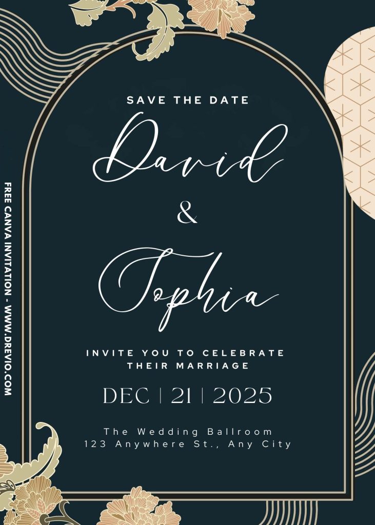free-japanese floral-style-wedding-invitation-template-canva