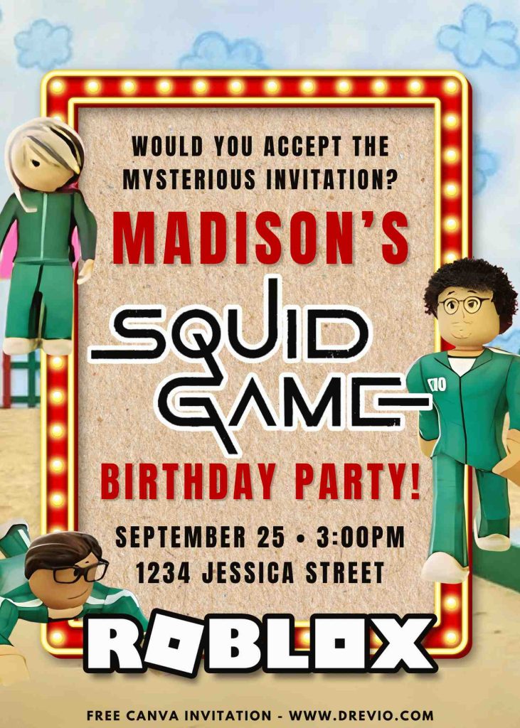 free-roblox-sky squid game-birthday-invitation-templates-canva