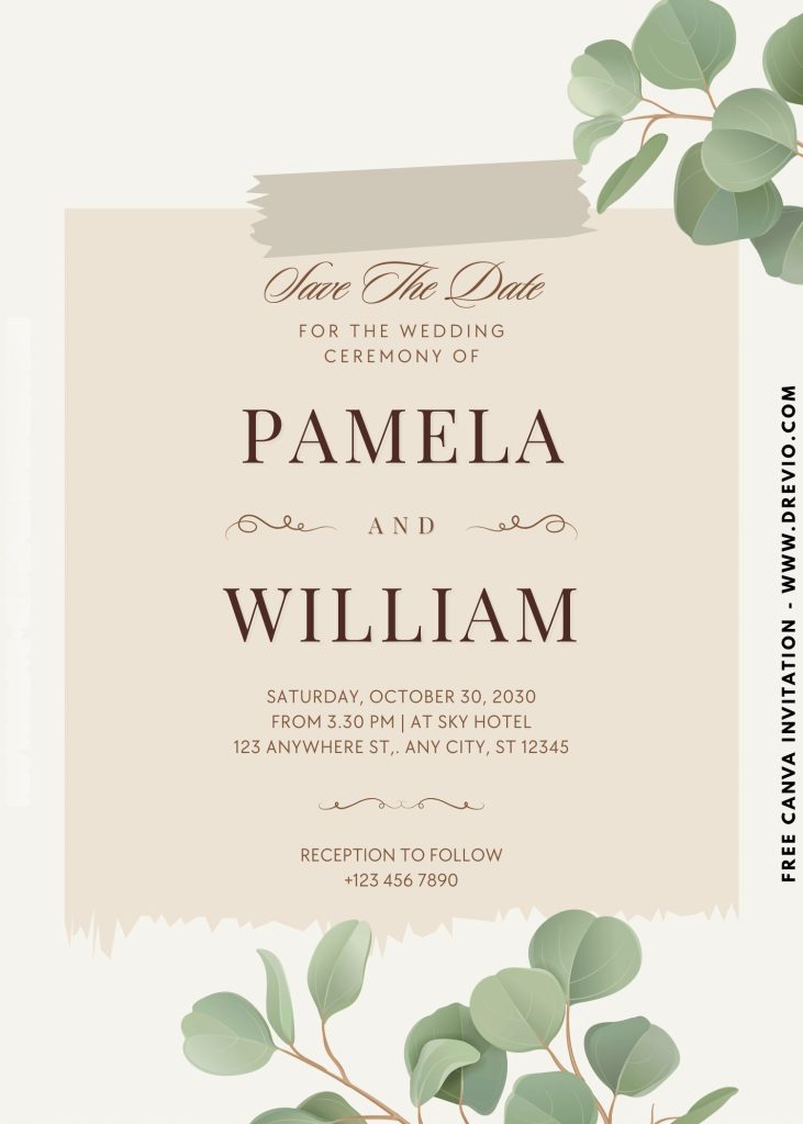 free-tropical boho garden-wedding-invitation-template-canva