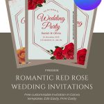 DIY Red Rose Wedding Invitations: Elegant, Easy & Free