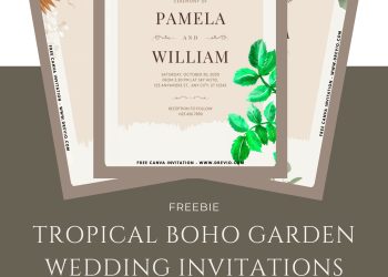 lush-tropical boho garden-wedding-invitation-template-free-canva
