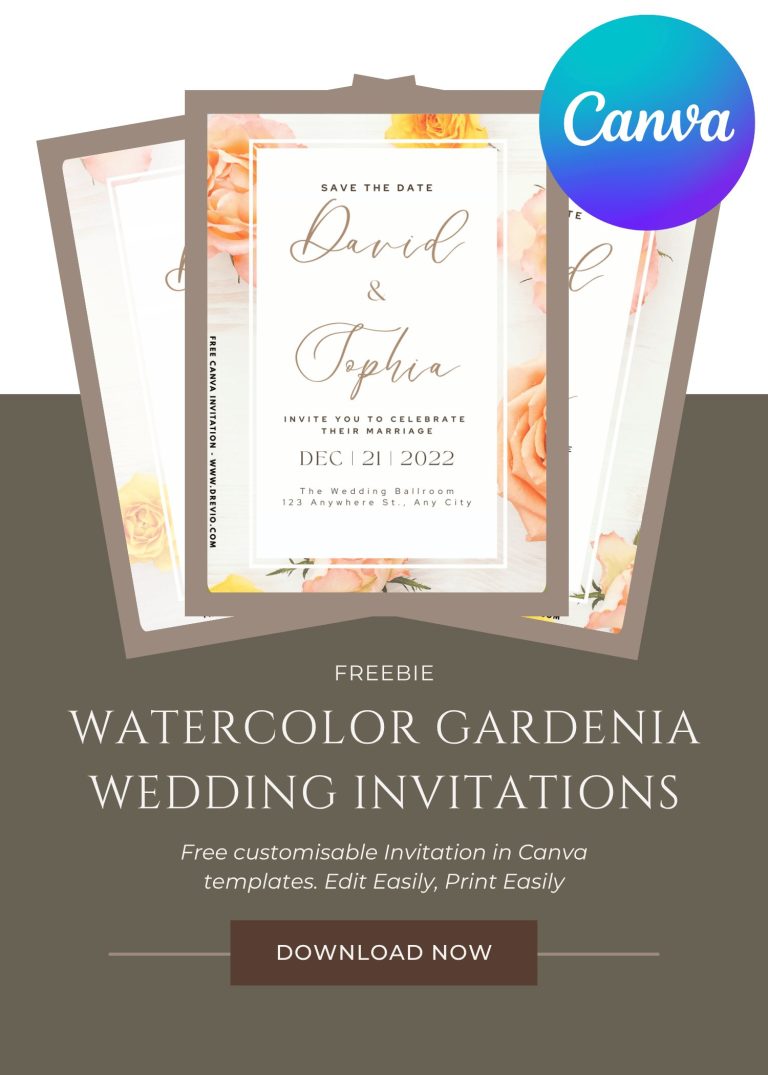 romantic-watercolor gardenia-wedding-invitation-template-canva