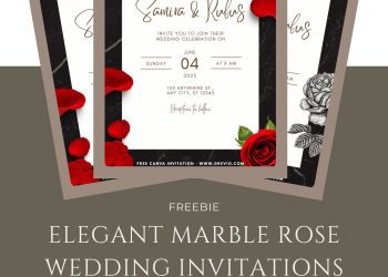 soft-pink-marble floral-wedding-invitation-template-free-canva