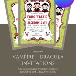 FREE Dracula Birthday Invitations