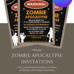 FREE Zombie Apocalypse Birthday Invitations