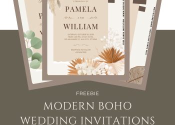 stylish-modern boho-bohemian-wedding-invitation-template-free-canva