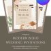 stylish-modern boho-bohemian-wedding-invitation-template-free-canva