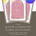 unique-asymmetric floral-wedding-invitation-template-download