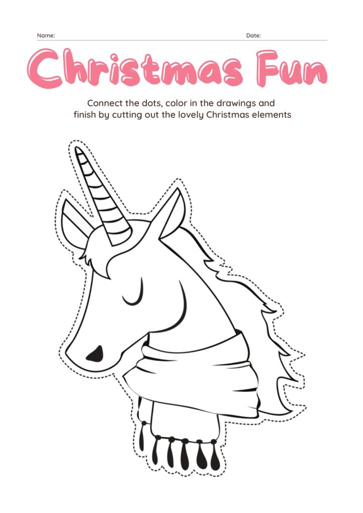 Christmas Connect the Dots and Coloring Pages (Free Printable) (1)