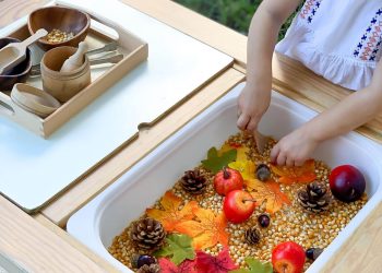 DIY Autumn Sensory Bin for Kids 6