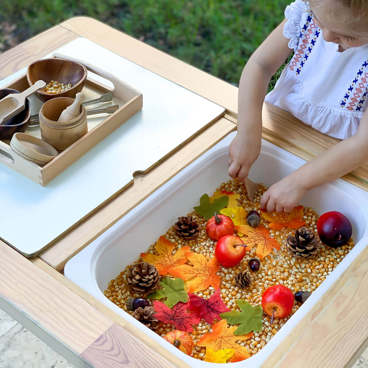 DIY Autumn Sensory Bin for Kids