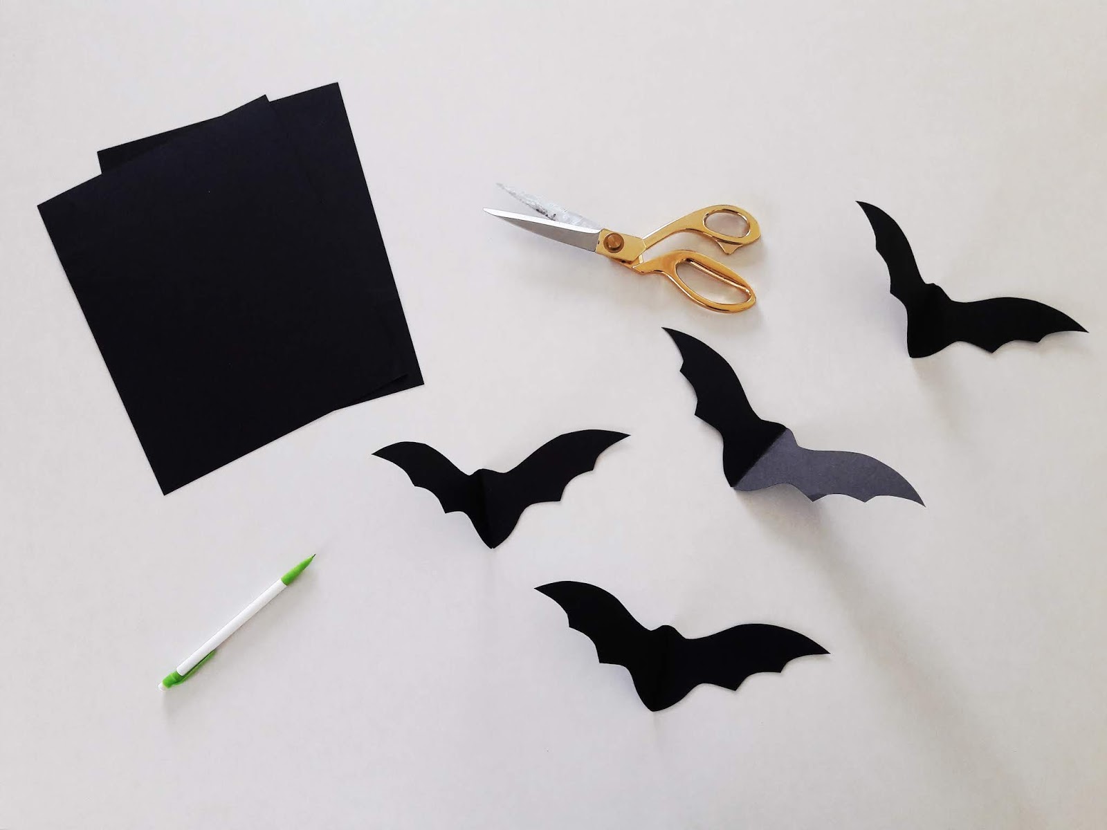 DIY Paper Bats Wall Transformation