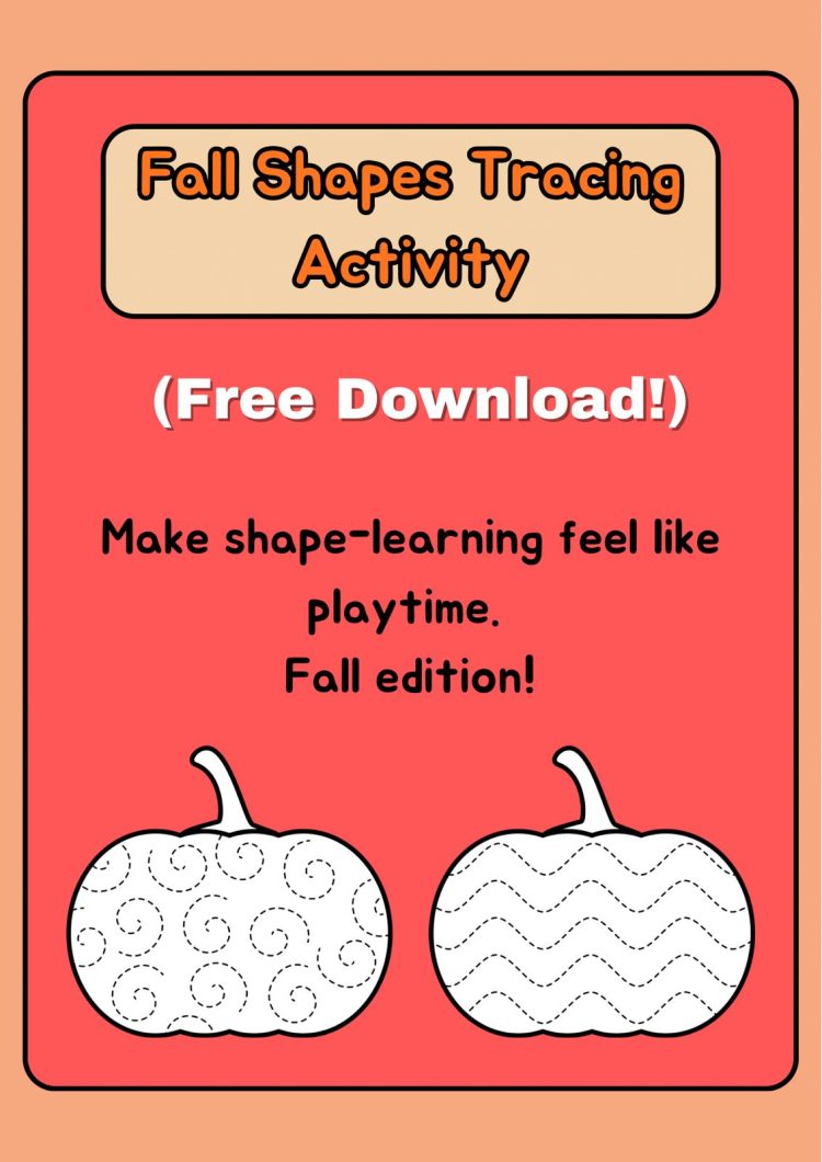 FREE Printable Fall Shapes Tracing for Kids