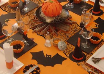 Halloween Decor Black Lace DIY Table Runner 1