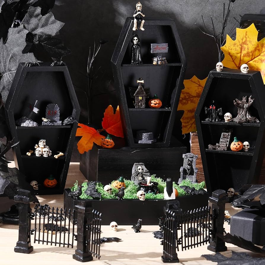 Halloween Decor: DIY Coffin Shelf