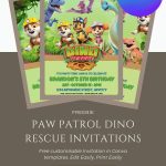 FREE PAW Patrol Dino Rescue Invitation Template