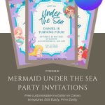 FREE Chibi Mermaid Invitation Template