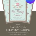 FREE Garden Tea Party Invitation Templates
