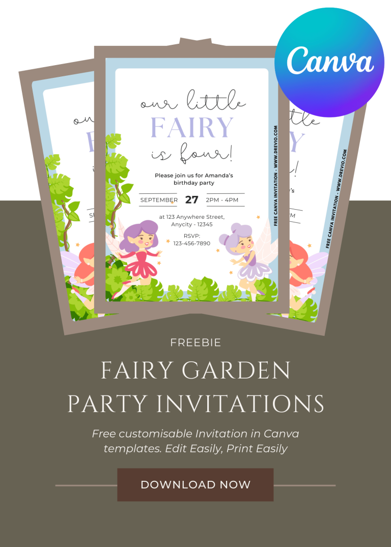 FREE Little Fairy Invitation Template