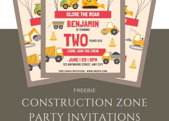 Free and Editable Construction Invitation Templates Made in Canva. Customize Online for free
