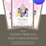 FREE Magical Disney Princess Castle Invitation Template