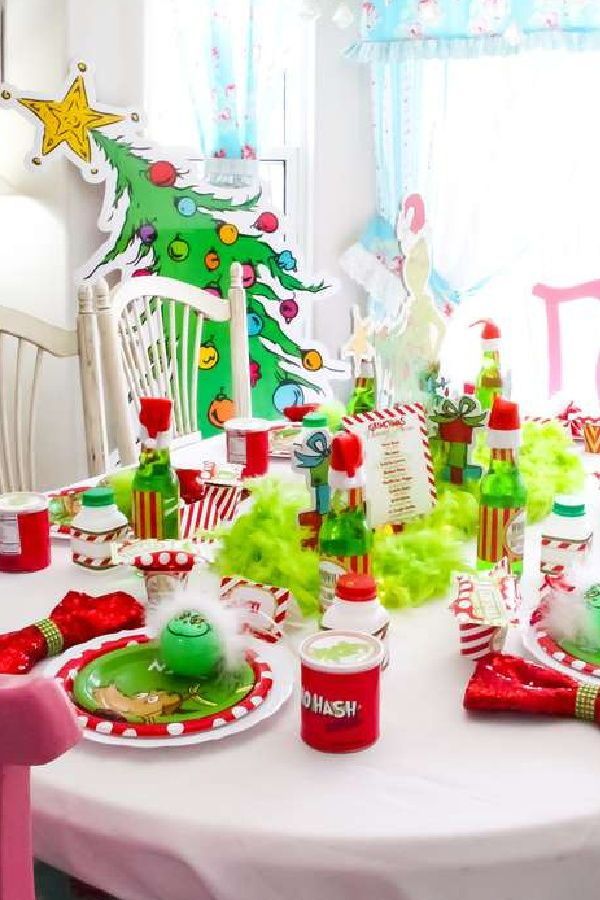 Grinch-Themed Kids Party for Christmas