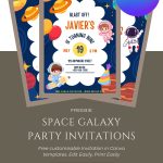 FREE Space Galaxy Invitation Template