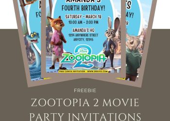 Free and Editable FREE Zootopia 2 Invitation Templates Made in Canva. Customize Online for free