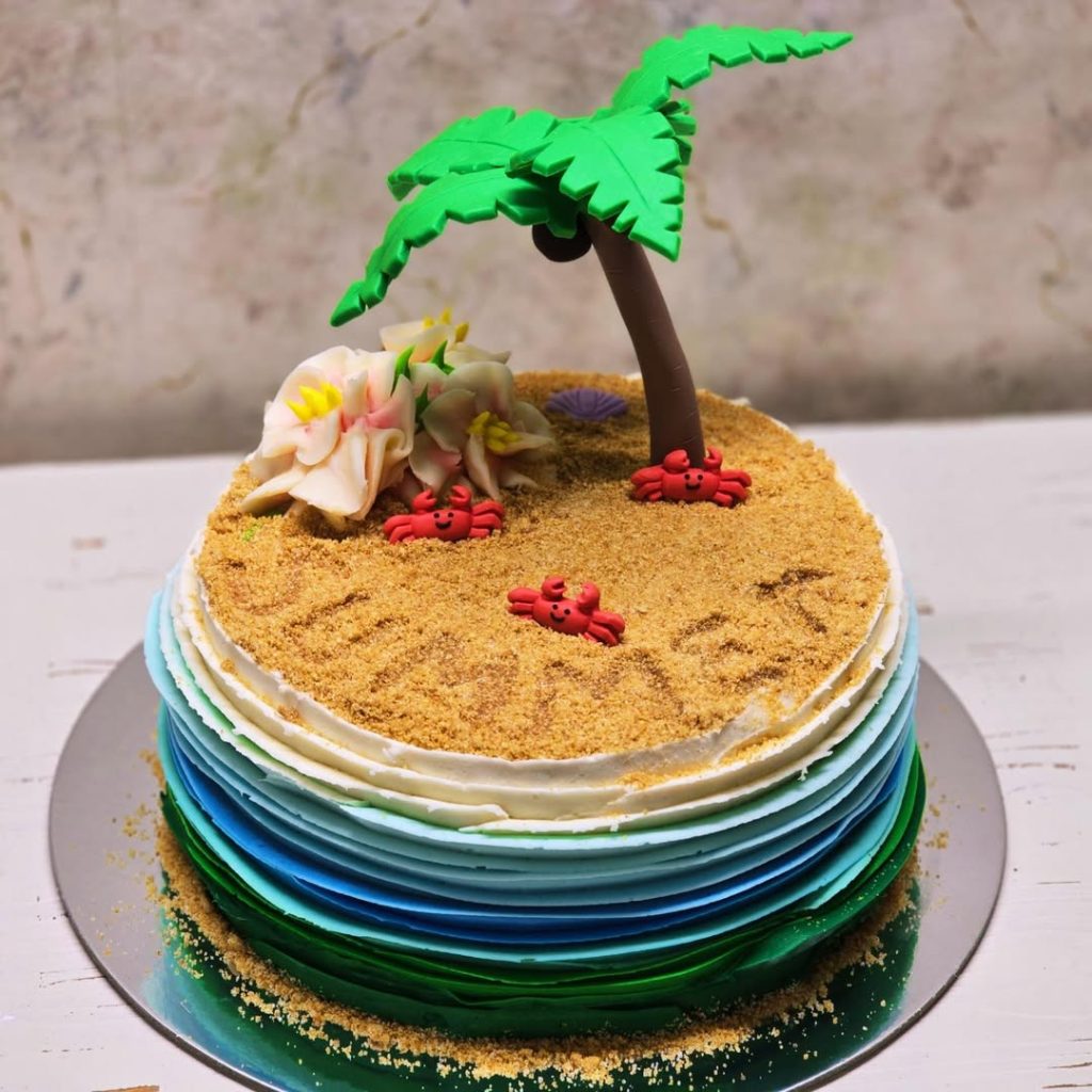 Beach-themed Birthday Cake