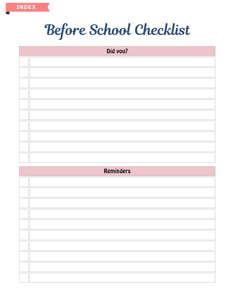 New Year Morning Routine Printable