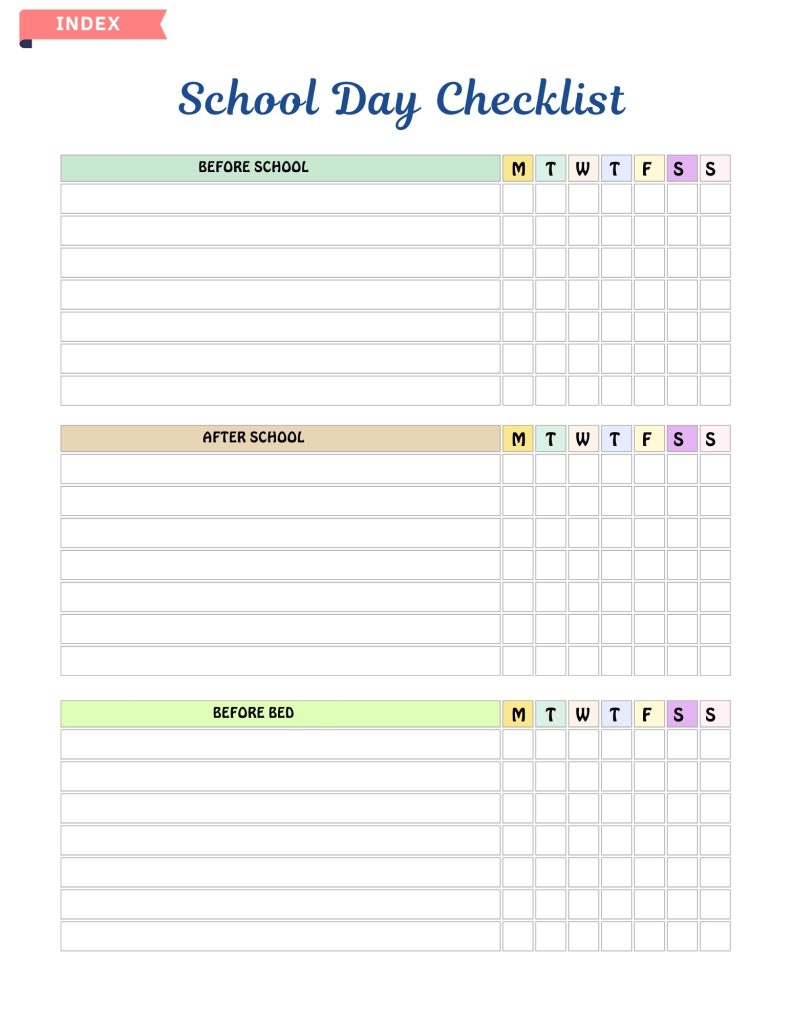 New Year Morning Routine Printable