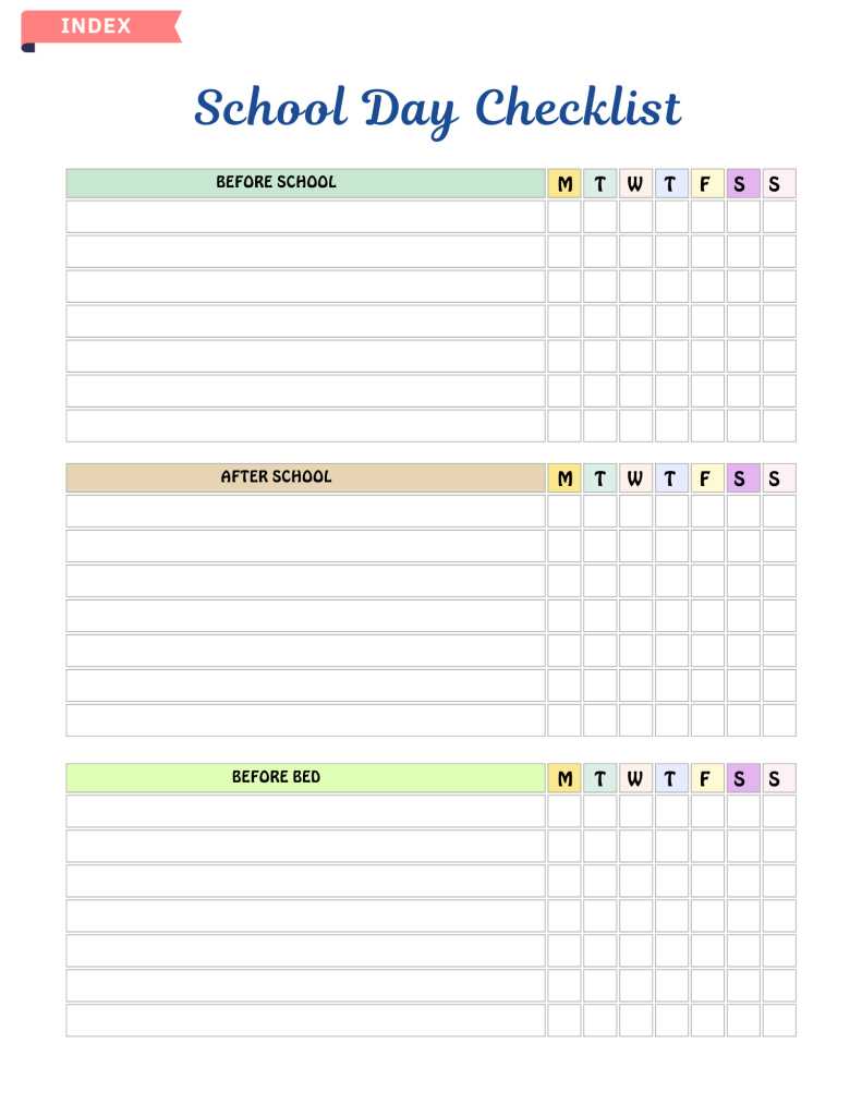 Kids Chore Chart (Editable & Free)