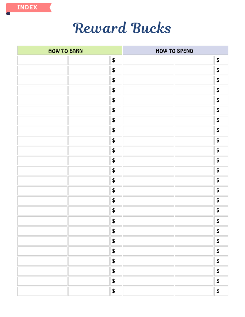 Kids Chore Chart (Editable & Free)