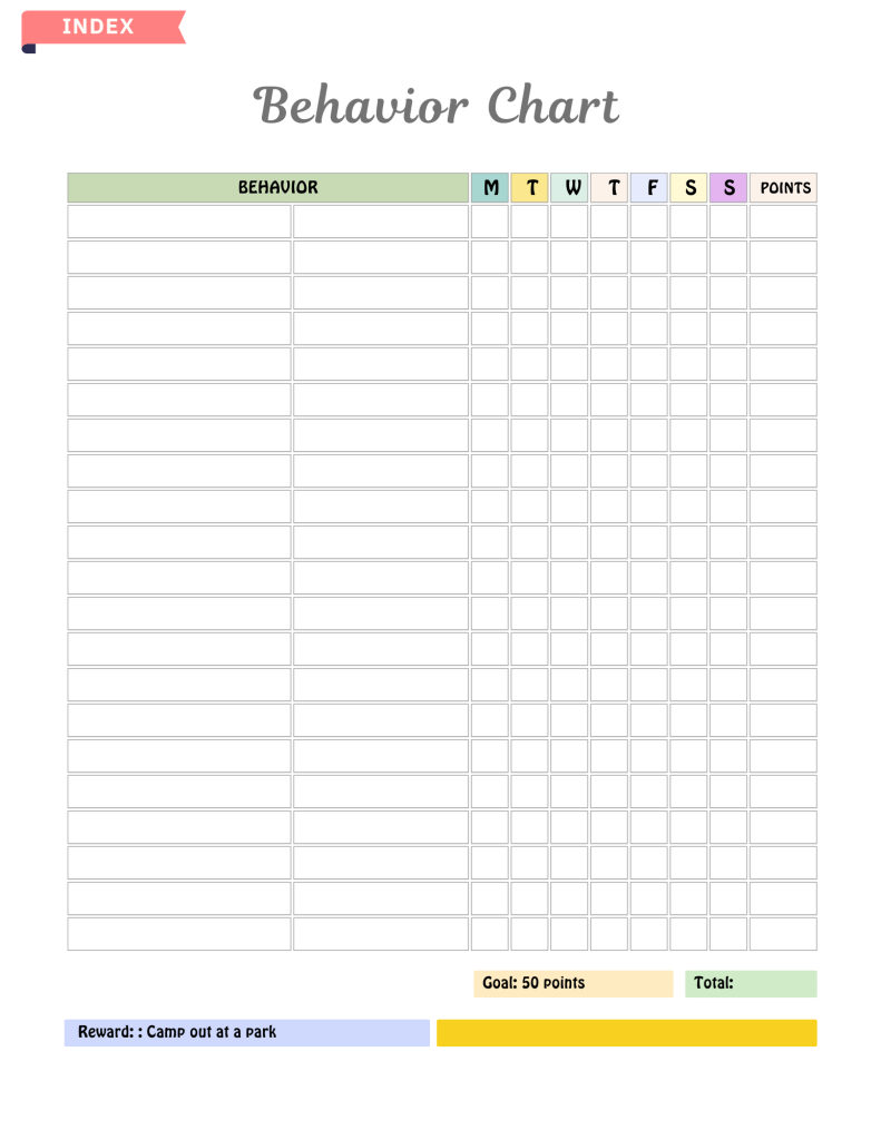 Kids Chore Chart (Editable & Free)