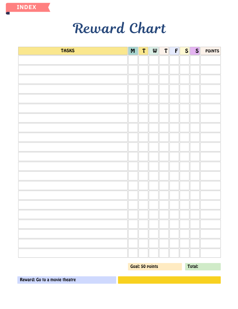 Kids Chore Chart (Editable & Free)