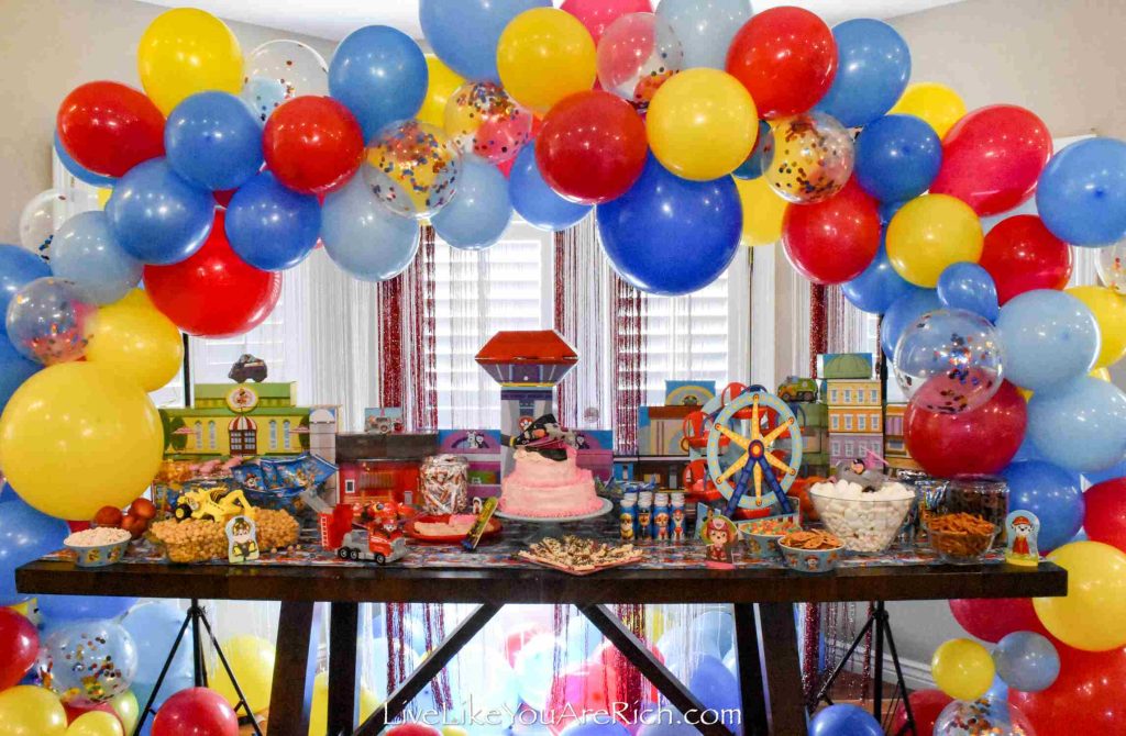 PAW Patrol Birthday Party Decorations and Food